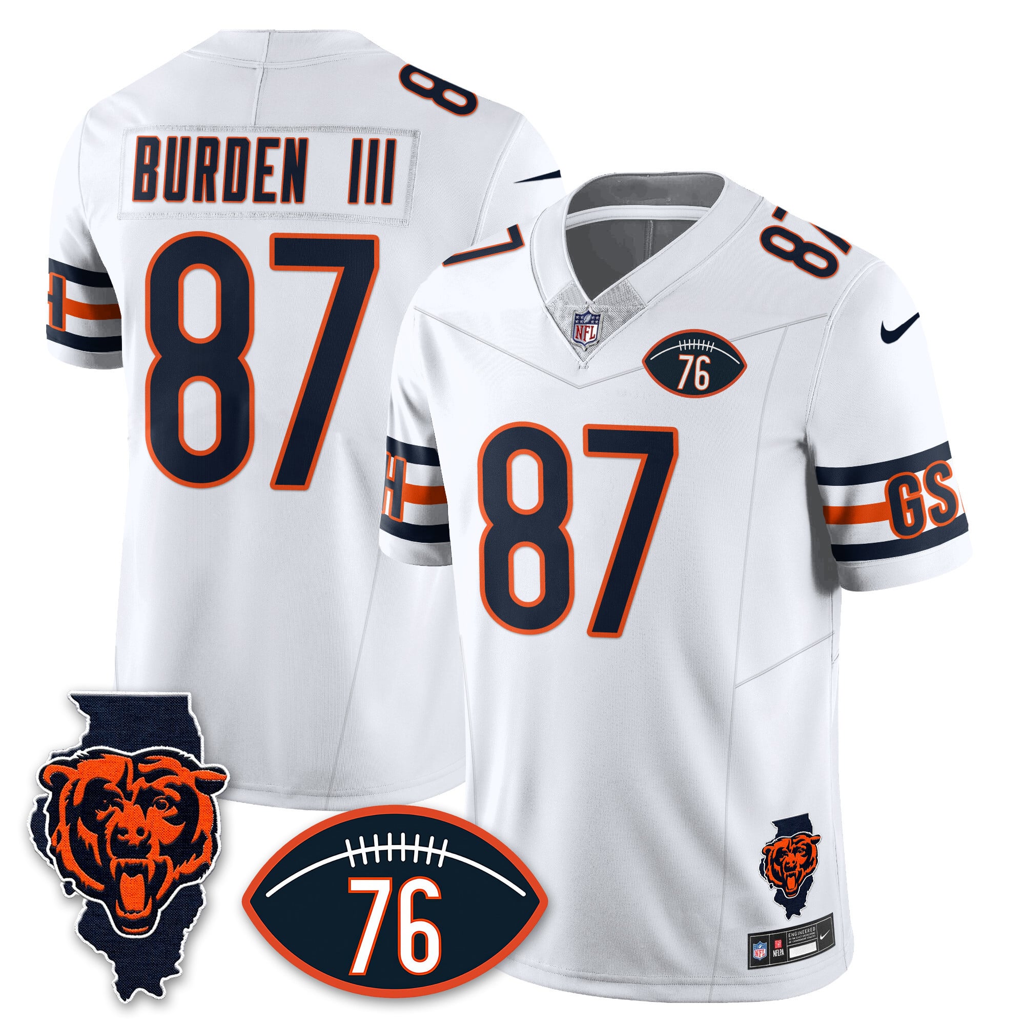 Men’s Chicago Bears Honor Steve McMichael Jersey – All Stitched