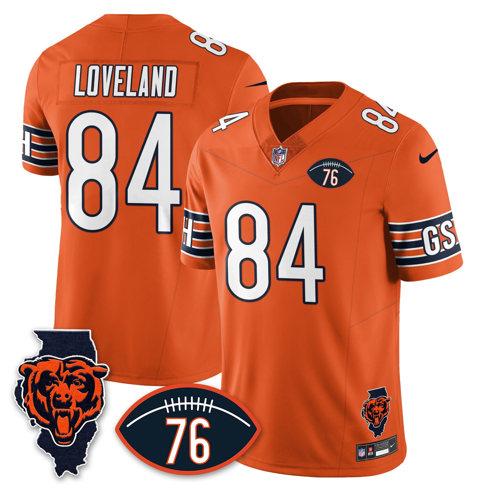Men’s Chicago Bears Honor Steve McMichael Jersey – All Stitched