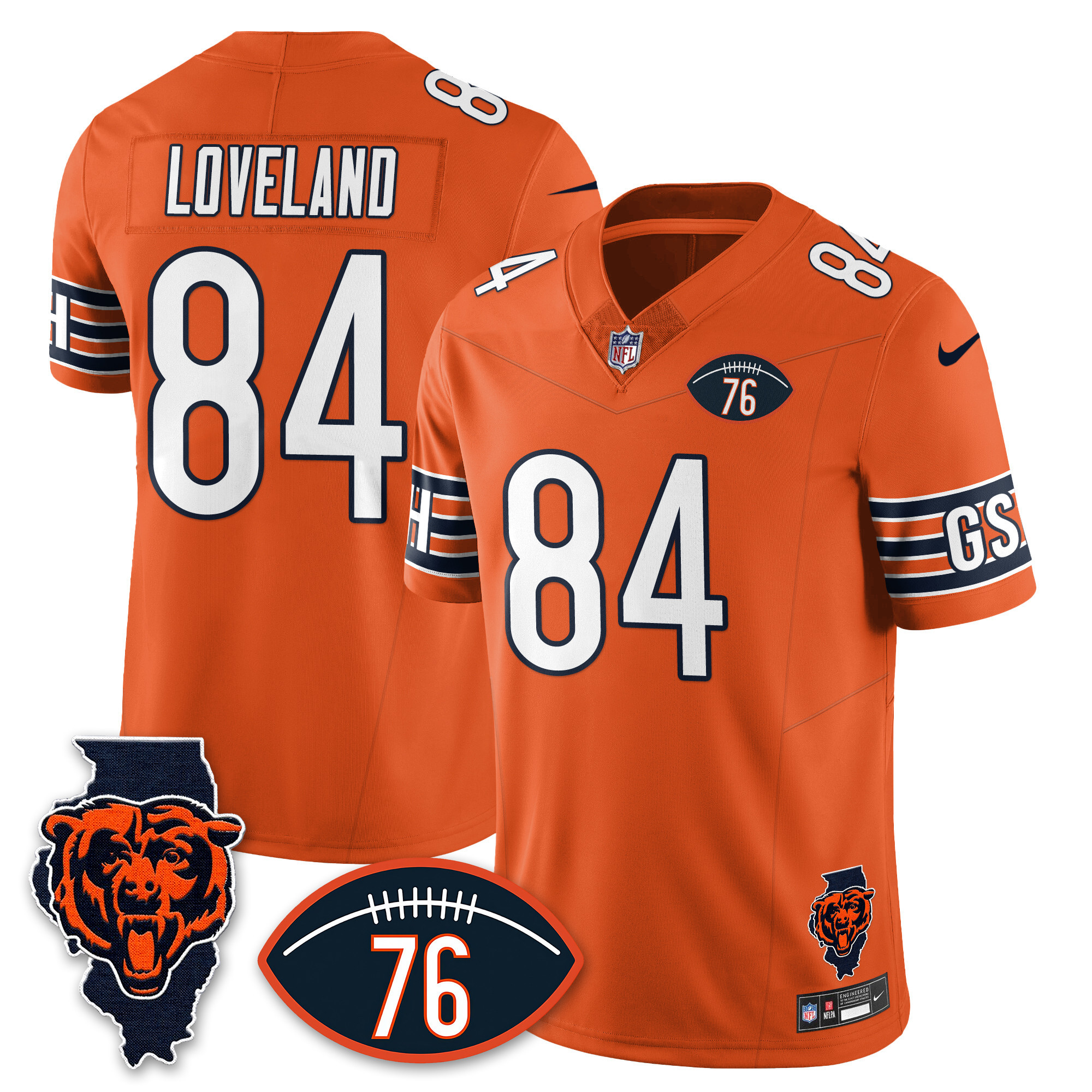 Men’s Chicago Bears Honor Steve McMichael Jersey – All Stitched