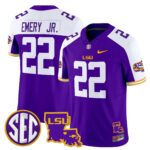 Men’s LSU Tigers 2025 Louisiana Patch Vapor Limited Jersey – All Stitched