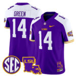Men’s LSU Tigers 2025 Louisiana Patch Vapor Limited Jersey – All Stitched