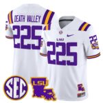 Men’s LSU Tigers 2025 Louisiana Patch Vapor Limited Jersey – All Stitched