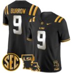 Men’s LSU Tigers 2025 Louisiana Patch Gold Vapor Limited Jersey – All Stitched