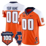 Illinois Fighting Illini 100th Memorial Stadium Patch Vapor Limited Custom Jersey – All Stitched