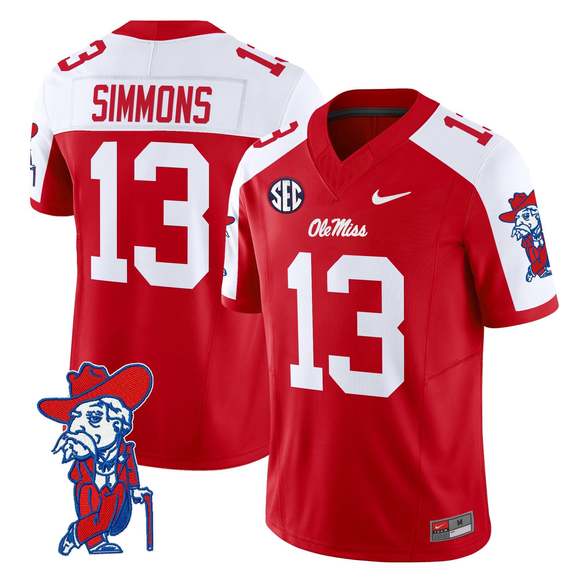 Men’s Ole Miss Rebels 2025 Vapor Limited Jersey V2 – All Stitched