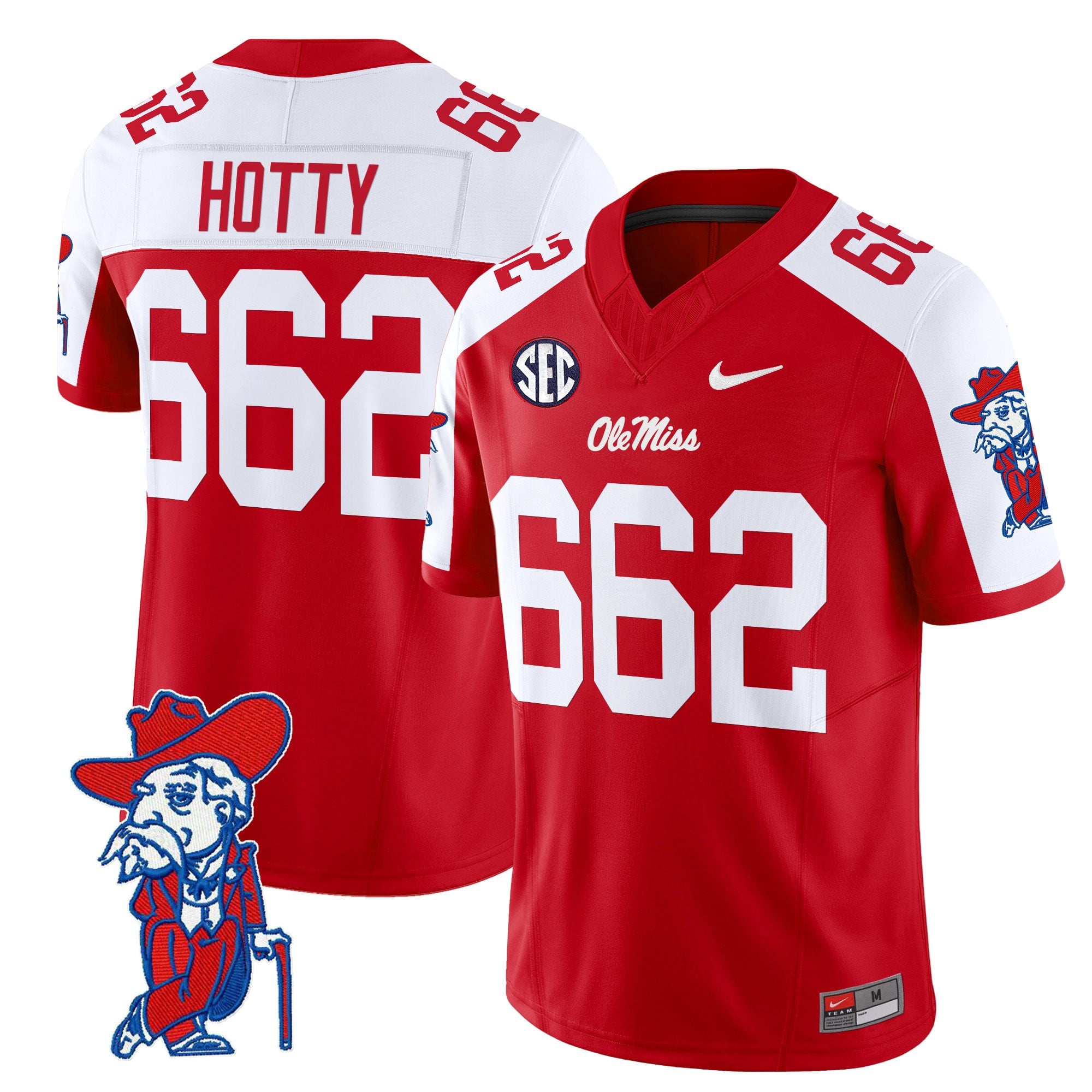 Men’s Ole Miss Rebels 2025 Vapor Limited Jersey V2 – All Stitched