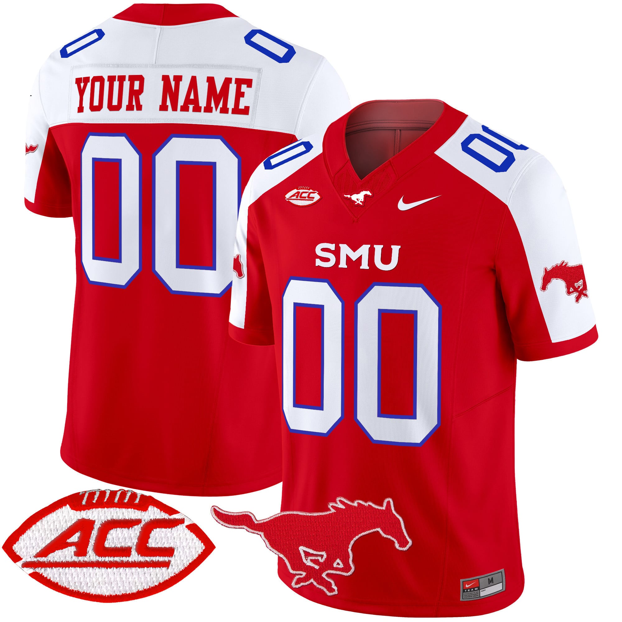 SMU Mustangs 2024 Vapor Limited Custom Jersey – All Stitched