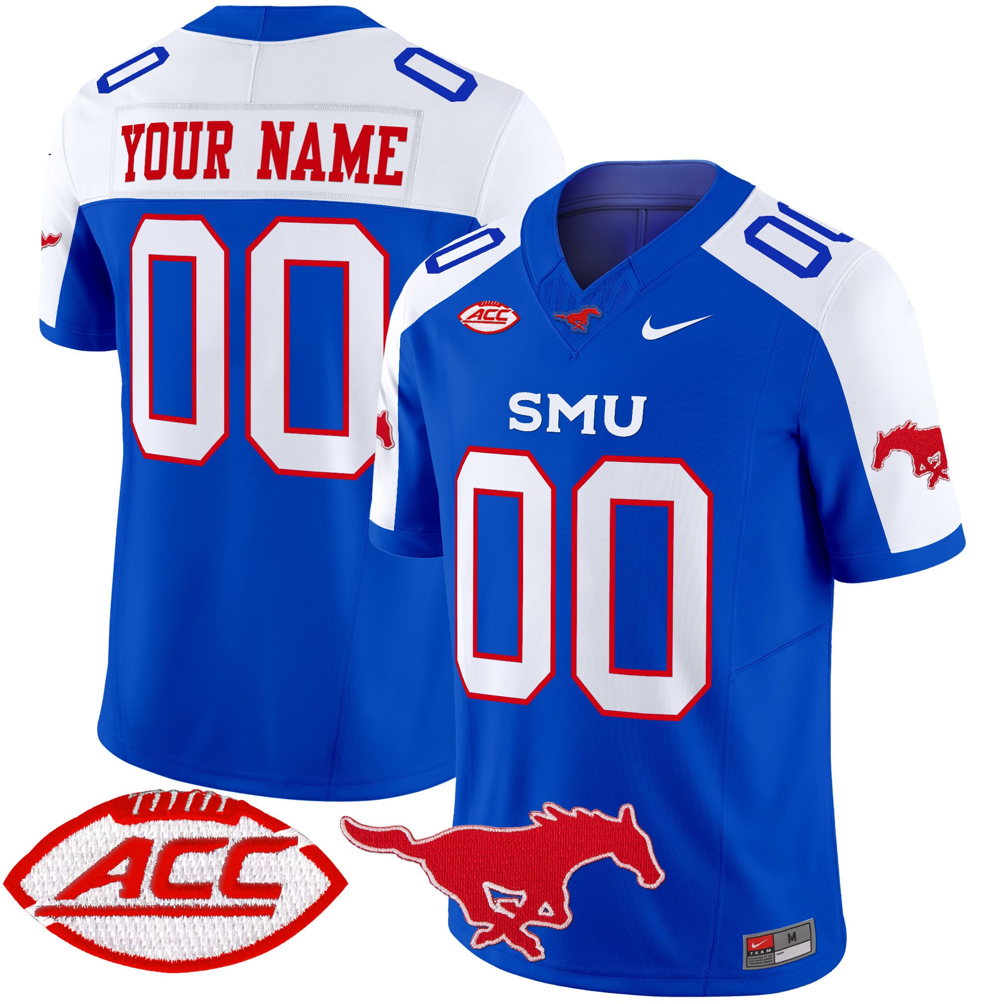 SMU Mustangs 2024 Vapor Limited Custom Jersey – All Stitched