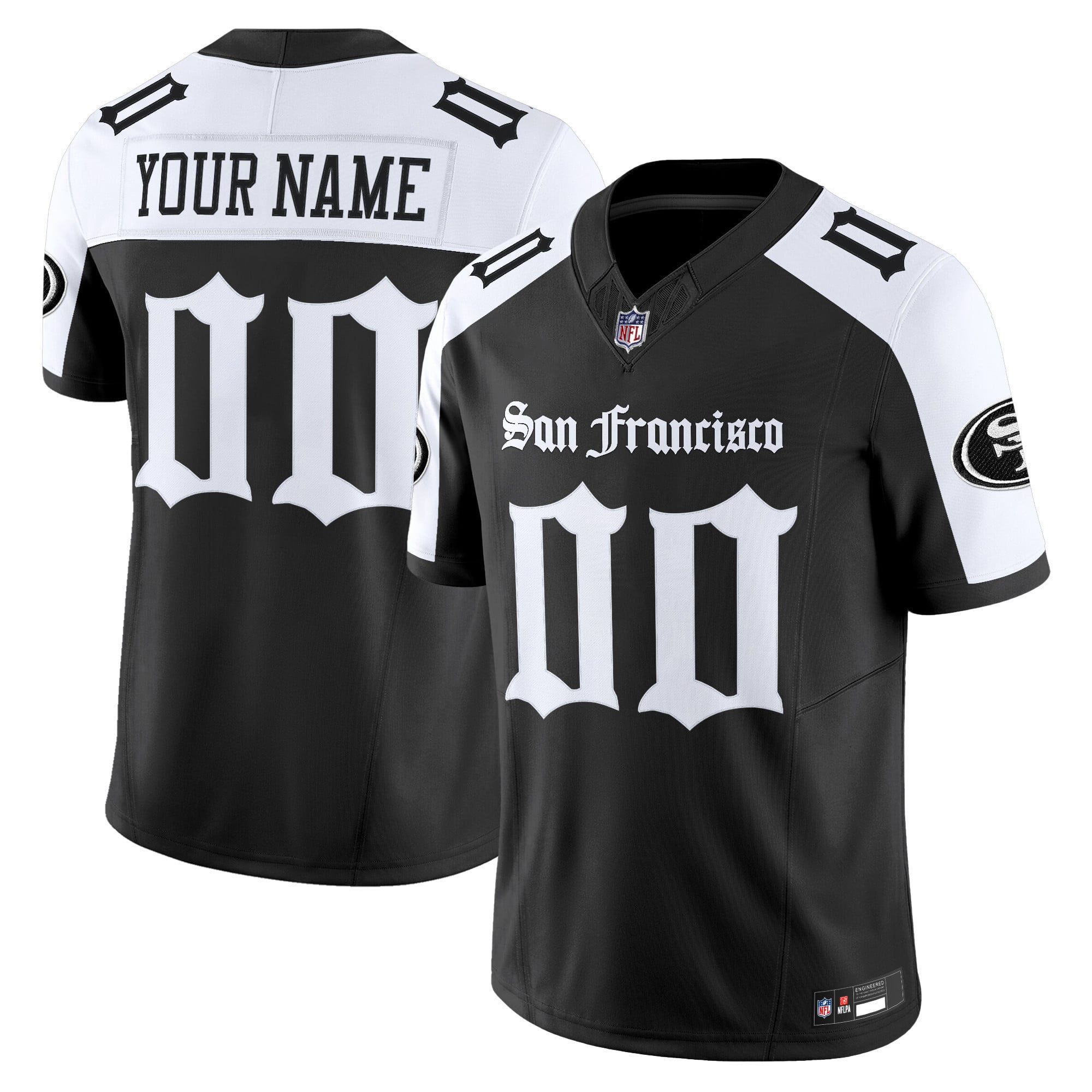 San Francisco 49ers ‘Gothic Edition’ Vapor Limited Custom Jersey – All Stitched