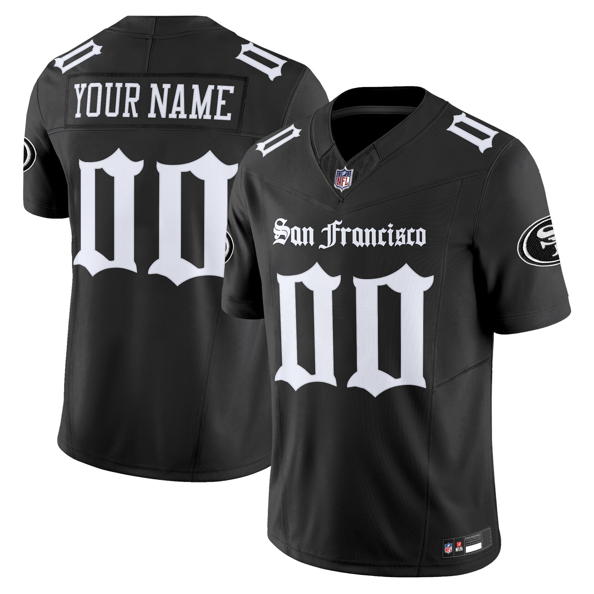 San Francisco 49ers ‘Gothic Edition’ Vapor Limited Custom Jersey – All Stitched