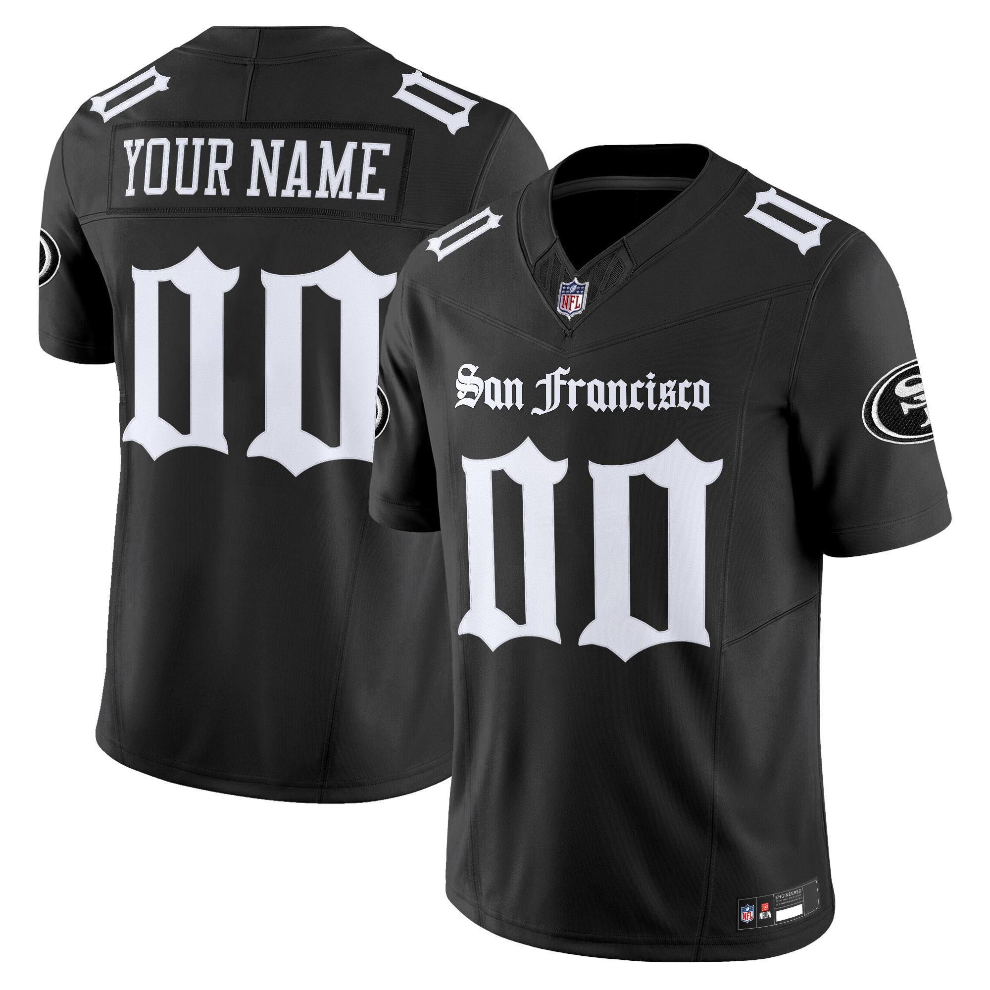 San Francisco 49ers ‘Gothic Edition’ Vapor Limited Custom Jersey – All Stitched