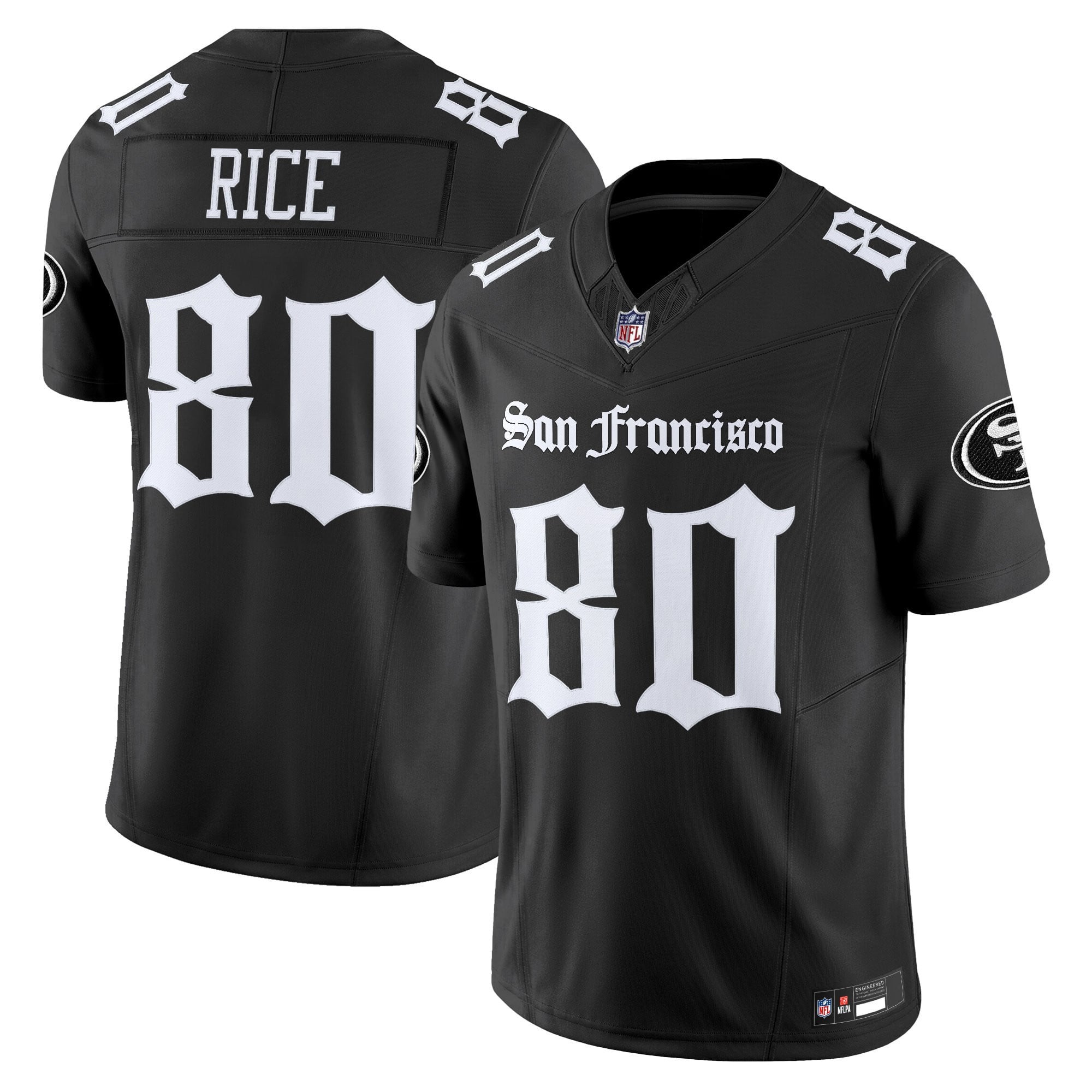 Men’s San Francisco 49ers ‘Gothic Edition’ Vapor Limited Jersey – All Stitched