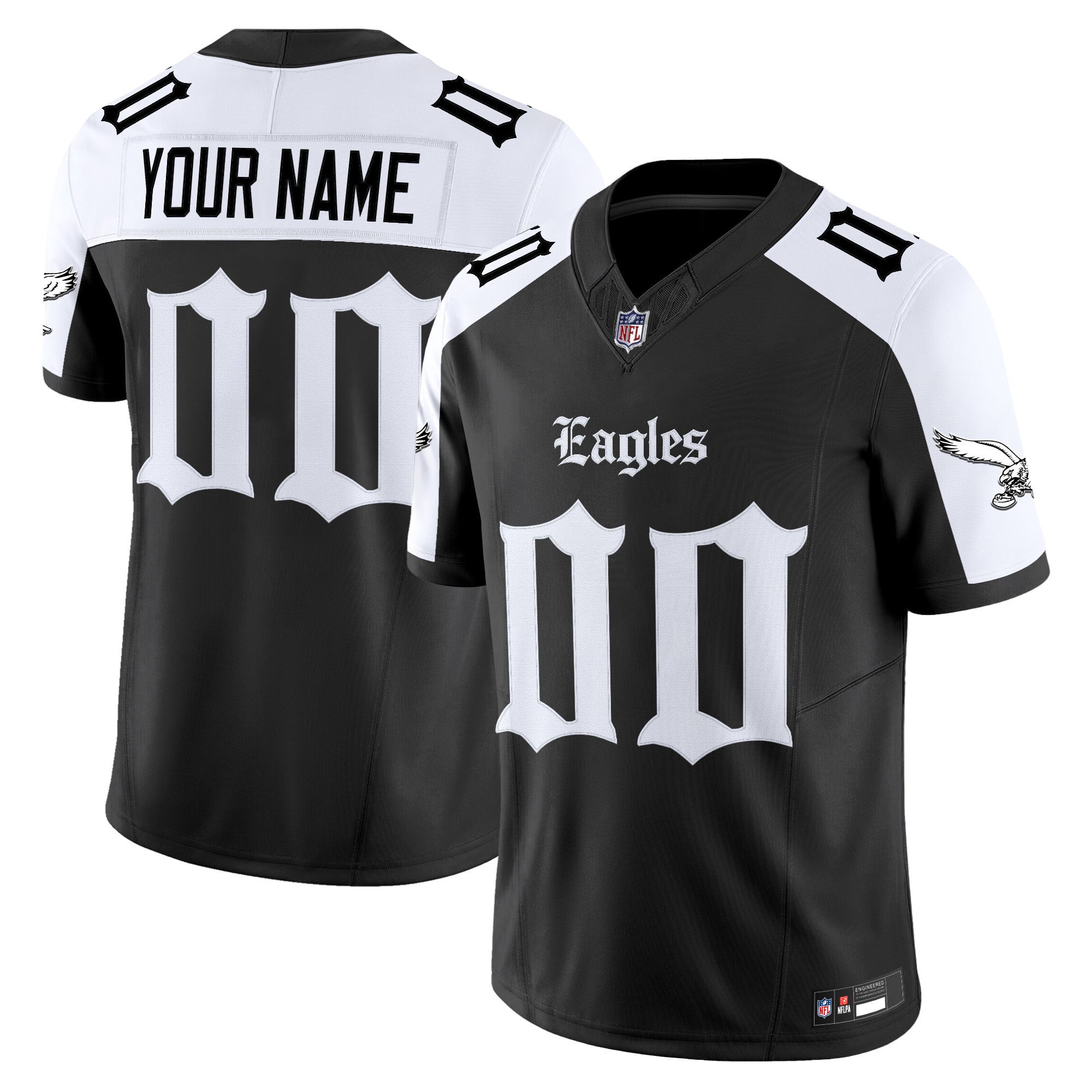 Philadelphia Eagles ‘Gothic Philly Edition’ Vapor Limited Custom Jersey – All Stitched