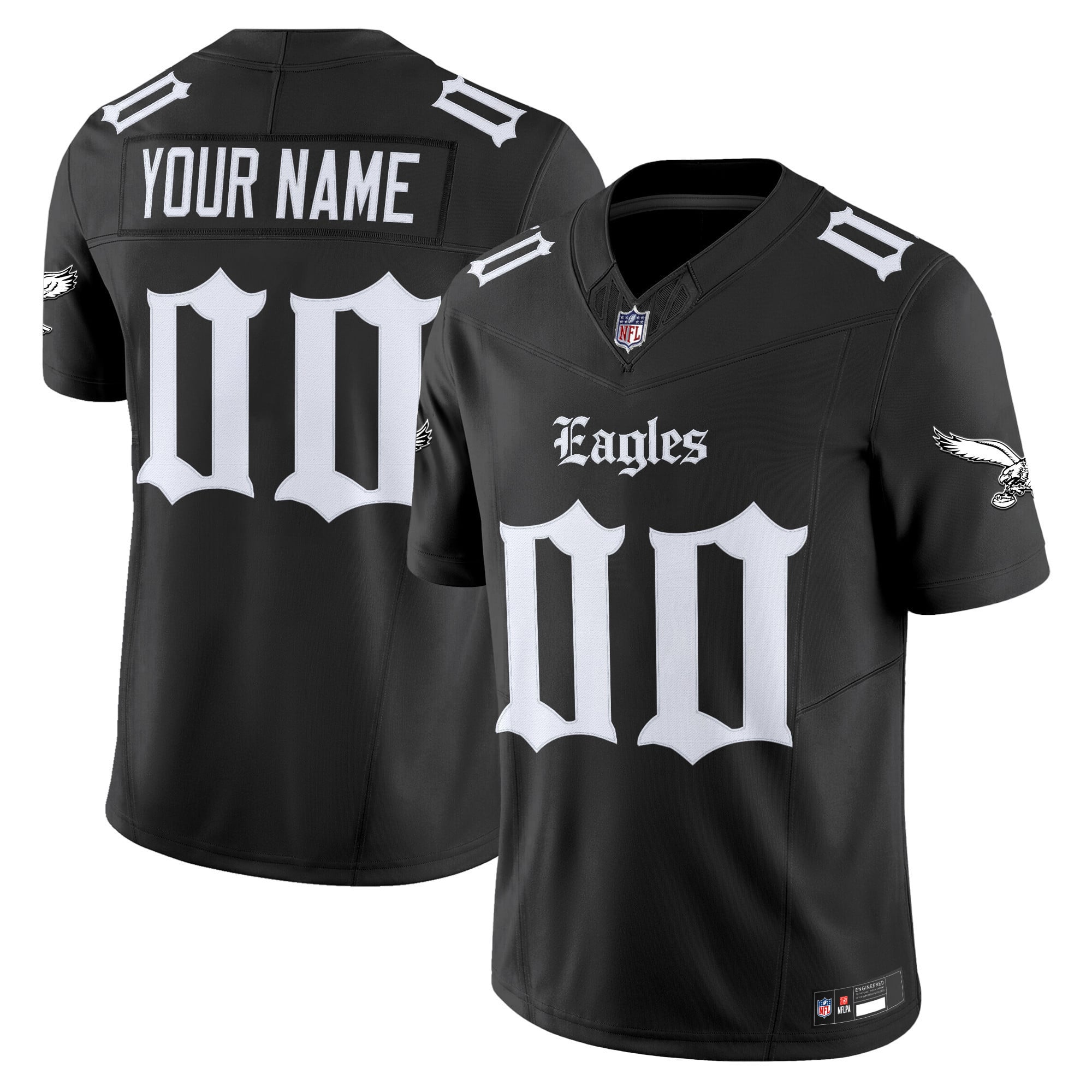 Philadelphia Eagles ‘Gothic Philly Edition’ Vapor Limited Custom Jersey – All Stitched