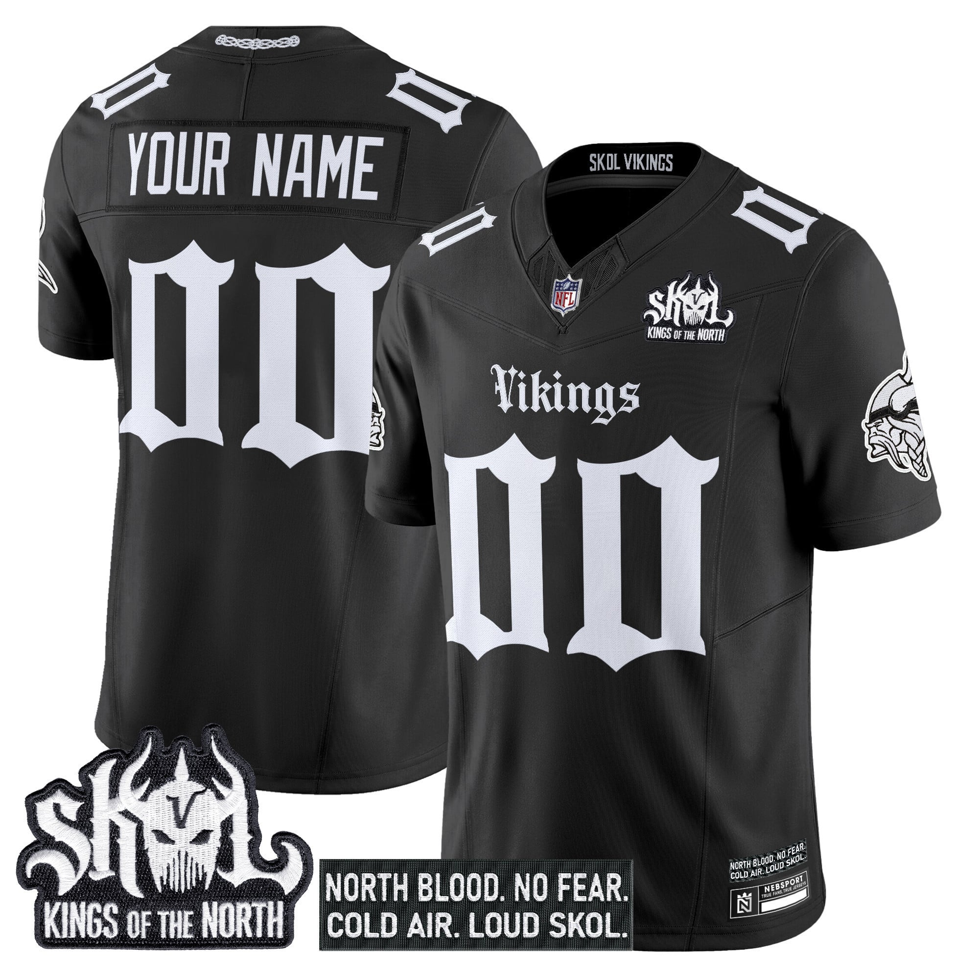 Minnesota Vikings ‘Gothic Norseblood Edition’ Vapor Limited Custom Jersey – All Stitched