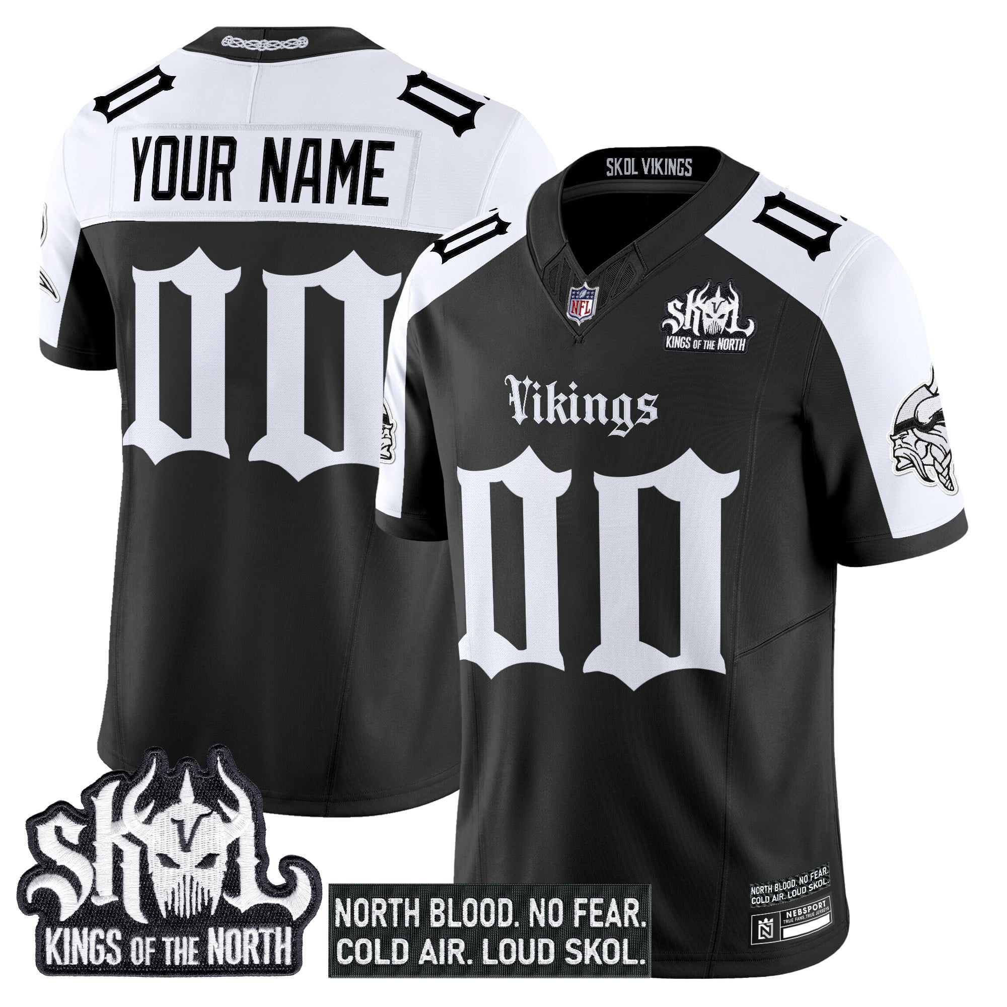 Minnesota Vikings ‘Gothic Norseblood Edition’ Vapor Limited Custom Jersey – All Stitched