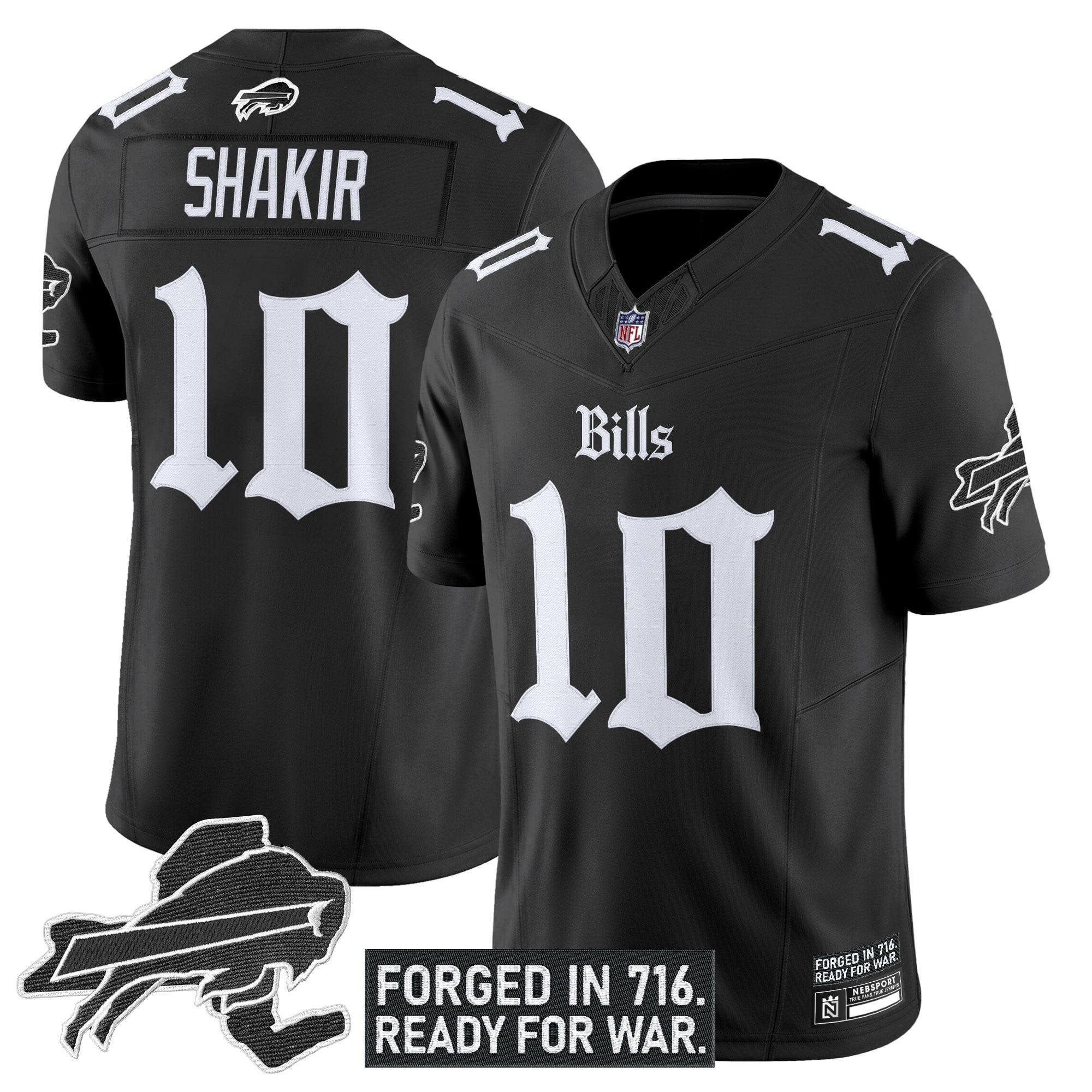 Men’s Buffalo Bills ‘Gothic Cold Front Edition’ Vapor Limited Jersey – All Stitched