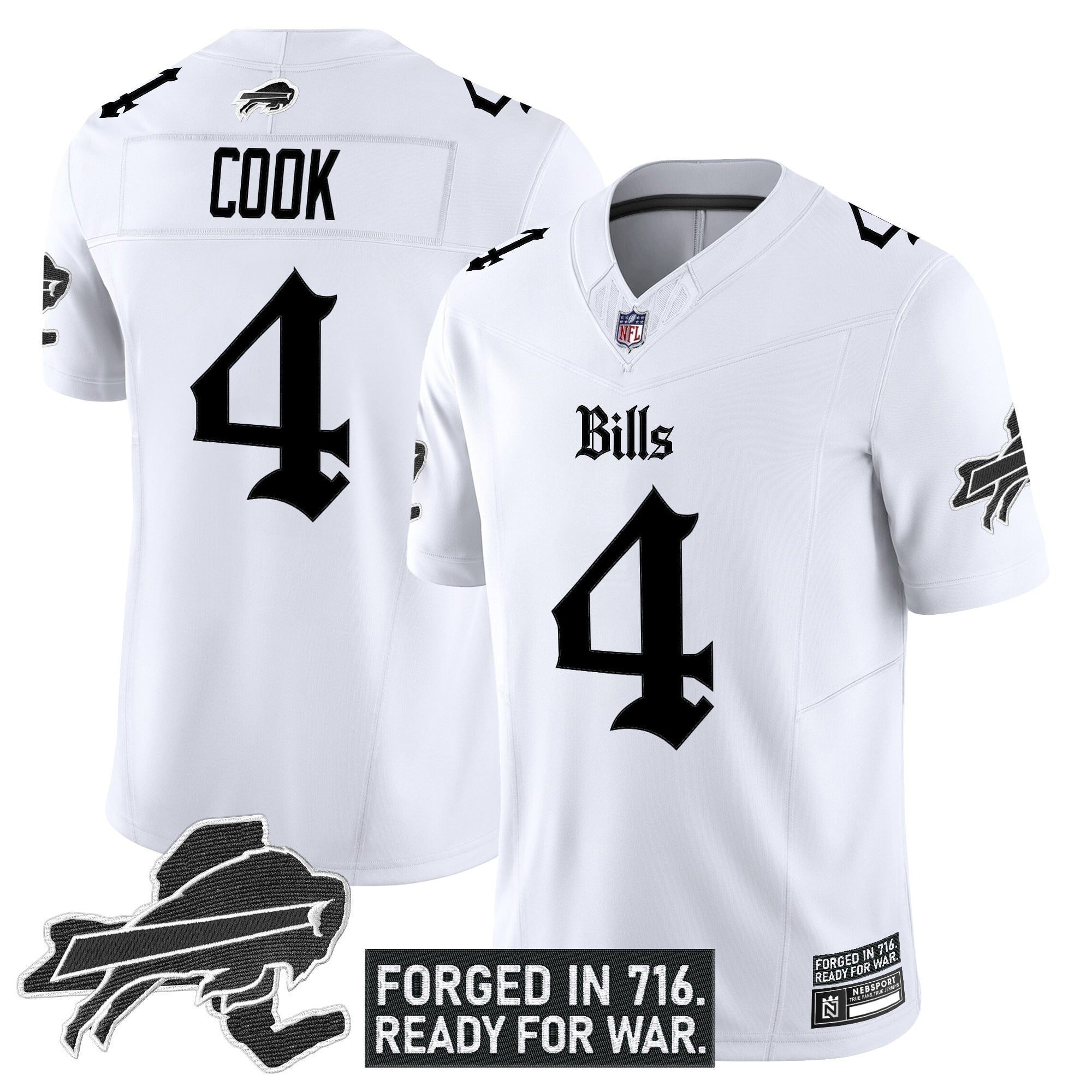 Men’s Buffalo Bills ‘Gothic Cold Front Edition’ Vapor Limited Jersey – All Stitched