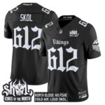 Men’s Minnesota Vikings ‘Gothic Norseblood Edition’ Vapor Limited Jersey – All Stitched