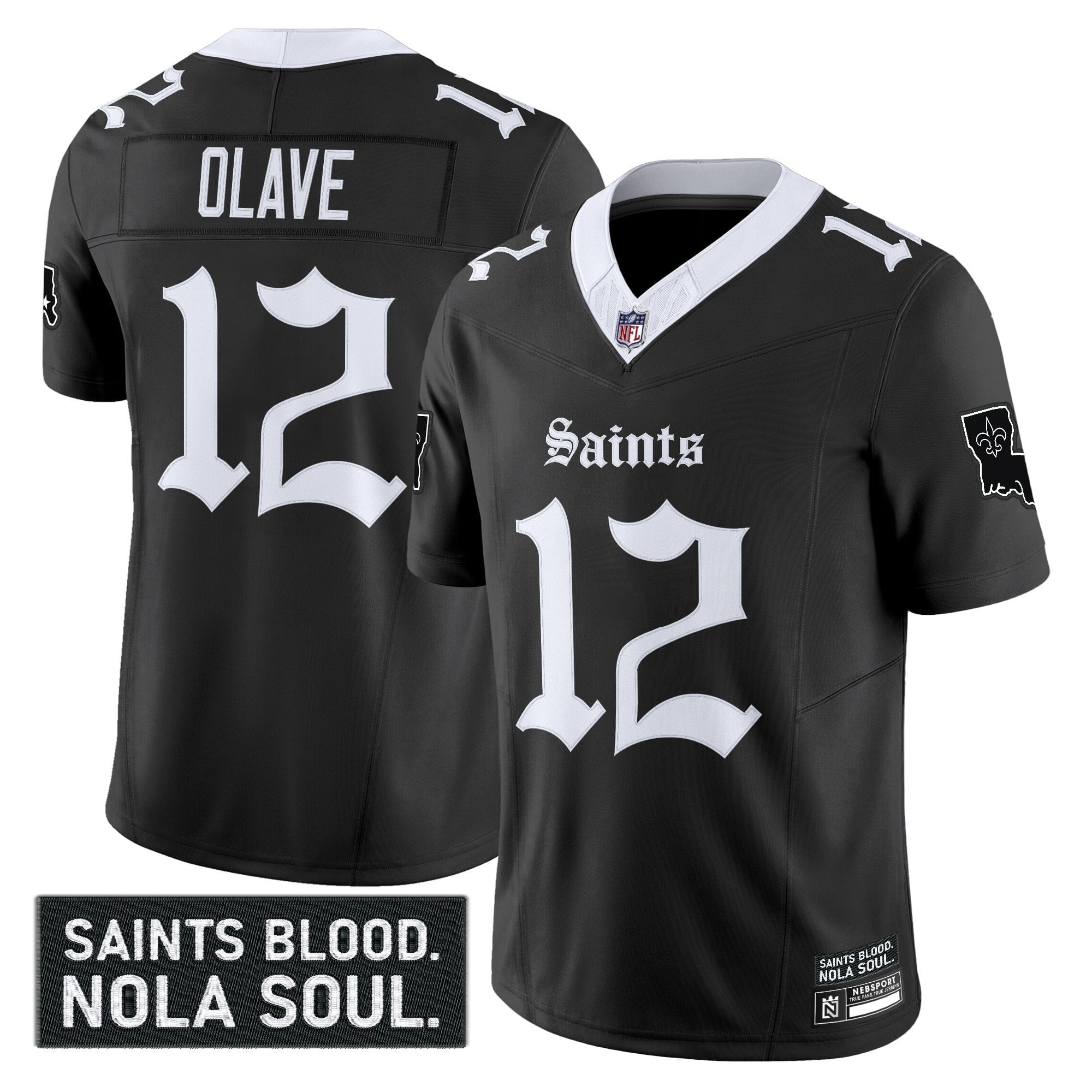 Men’s New Orleans Saints ‘Gothic Vieux Carré Edition’ Vapor Jersey – All Stitched
