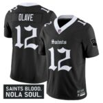 Men’s New Orleans Saints ‘Gothic Vieux Carré Edition’ Vapor Jersey – All Stitched