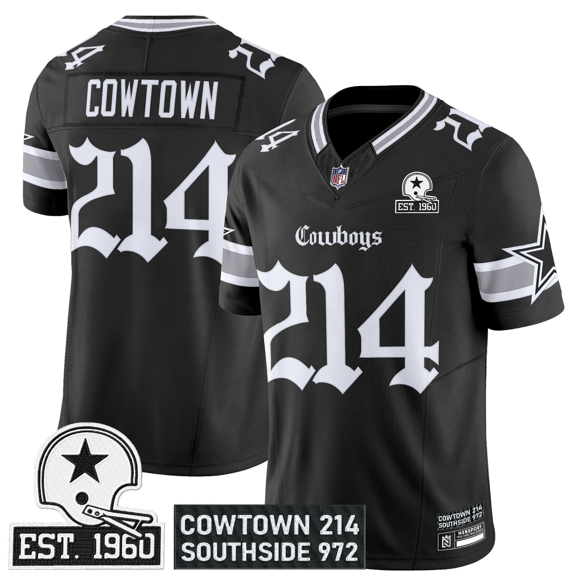 Men’s Dallas Cowboys ‘Gothic Lone Star Edition’ Vapor Limited Jersey – All Stitched