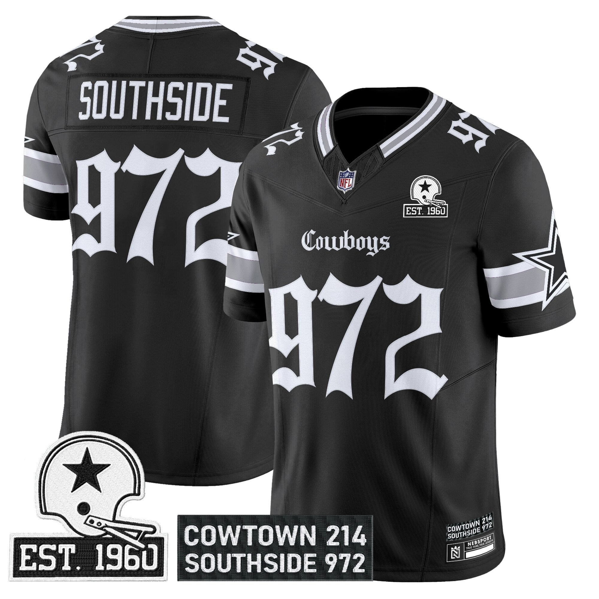 Men’s Dallas Cowboys ‘Gothic Lone Star Edition’ Vapor Limited Jersey – All Stitched
