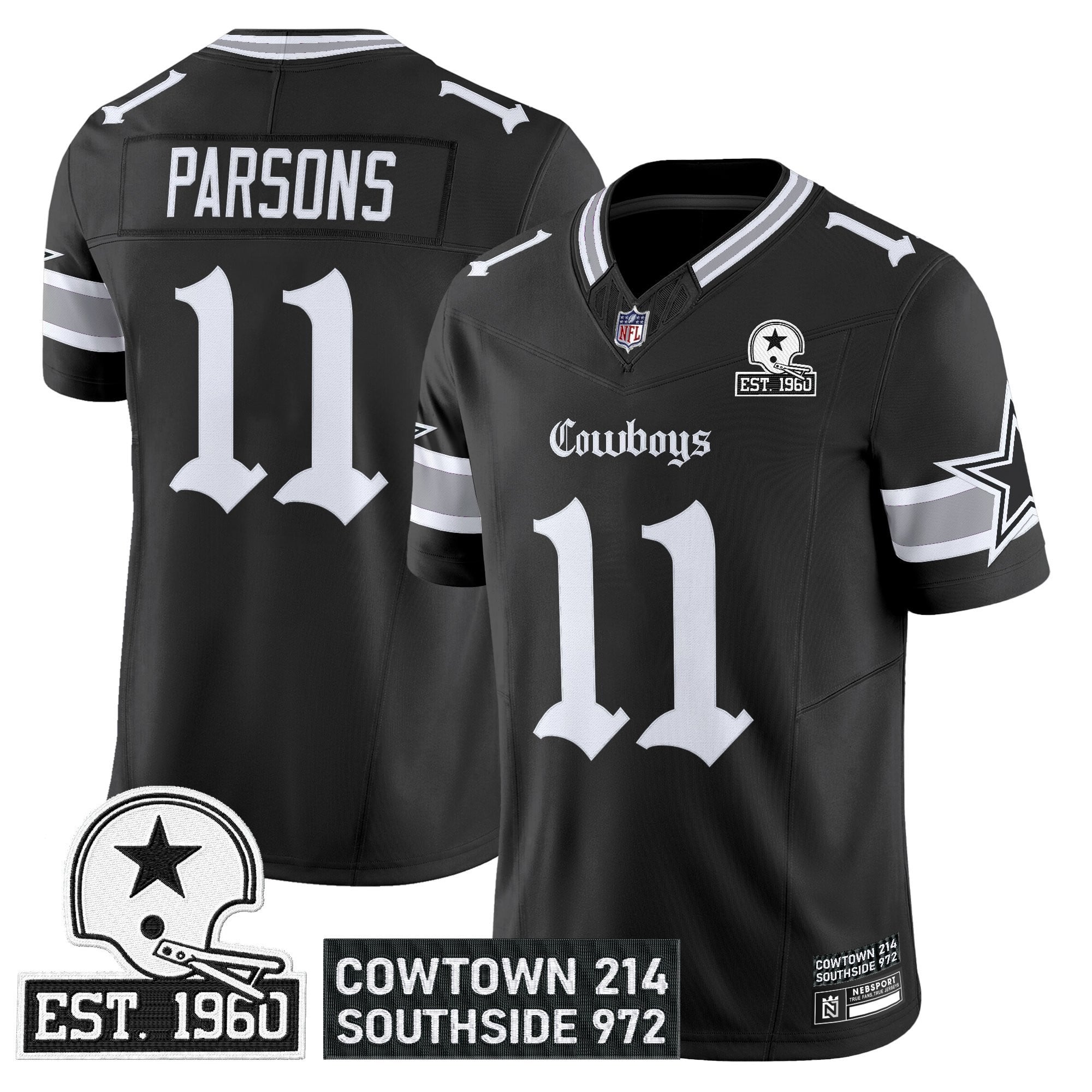 Men’s Dallas Cowboys ‘Gothic Lone Star Edition’ Vapor Limited Jersey – All Stitched