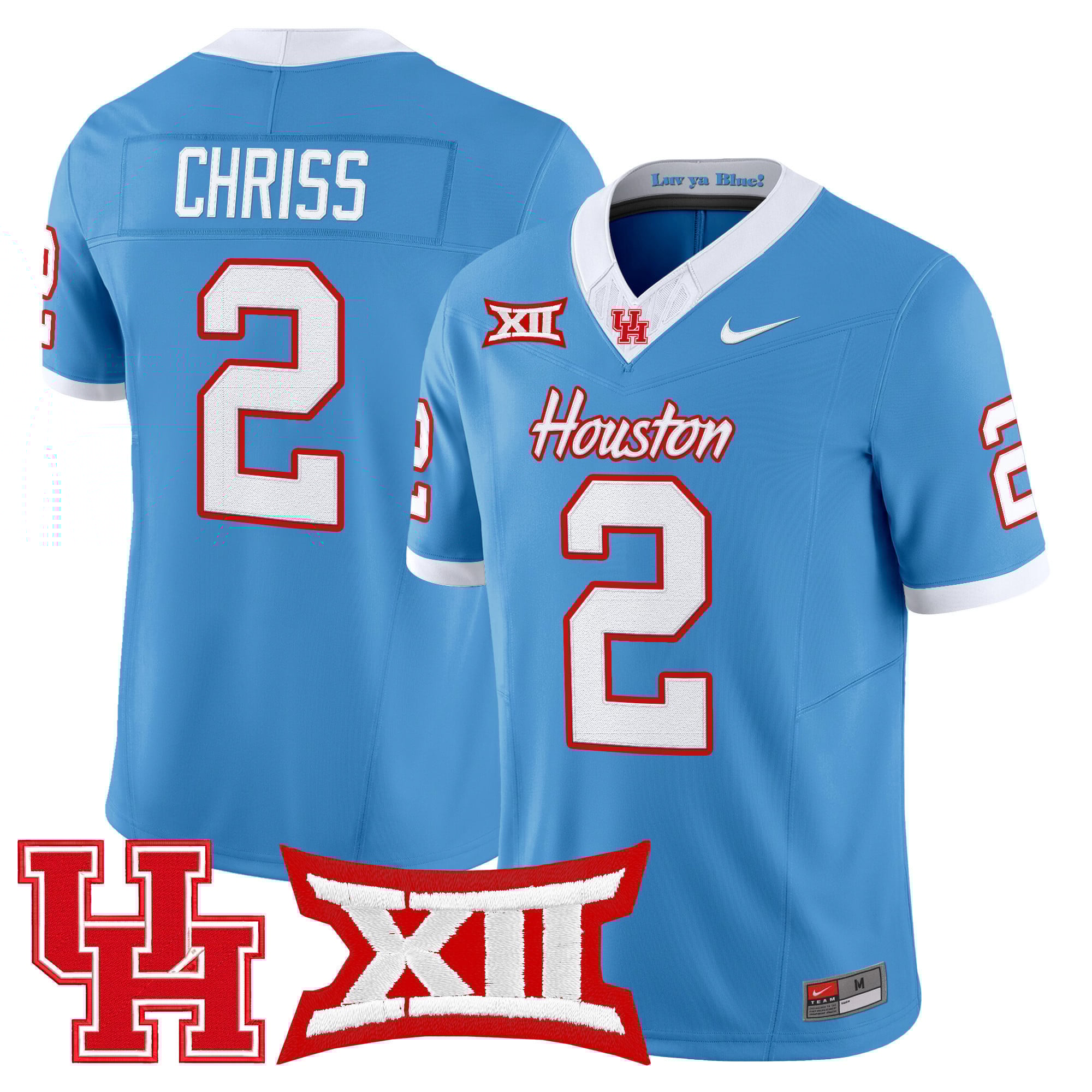 Men’s Houston Cougars 2025 Vapor Limited Jersey – All Stitched