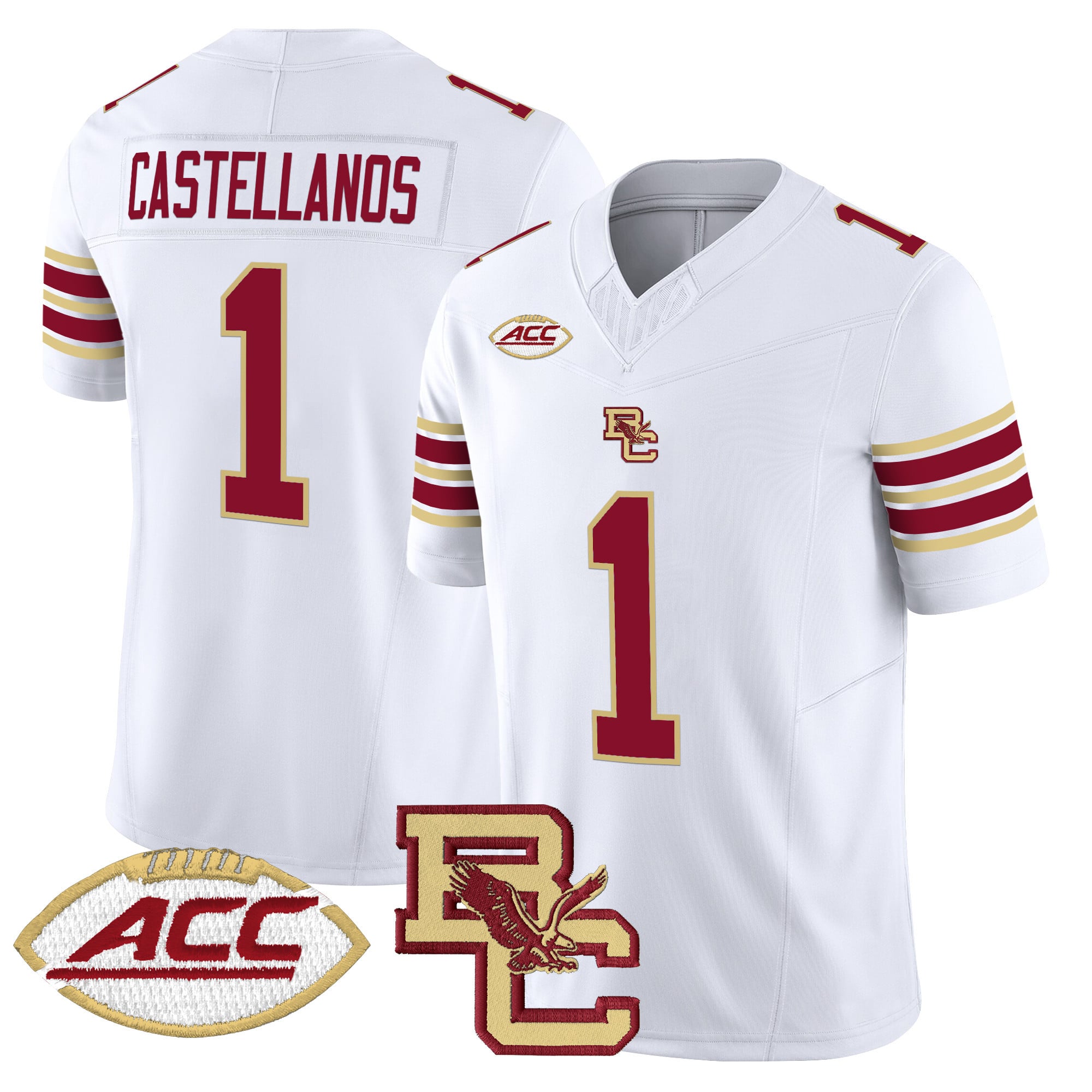 Men’s Boston College Eagles 2025 Vapor Limited Jersey – All Stitched
