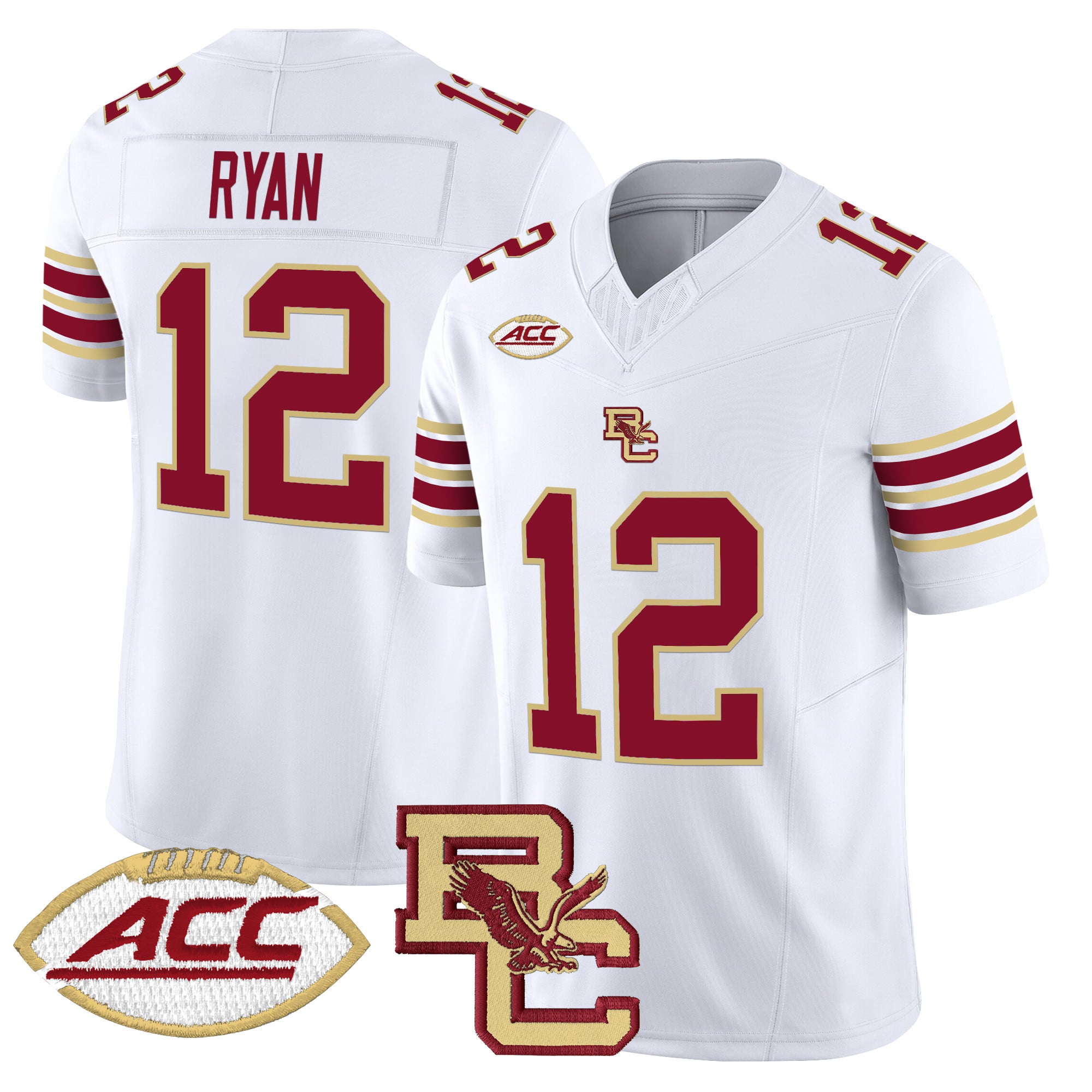 Men’s Boston College Eagles 2025 Vapor Limited Jersey – All Stitched