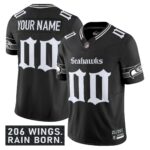 Seattle Seahawks ‘Gothic Rain City Shadows Edition’ Vapor Limited Custom Jersey – All Stitched
