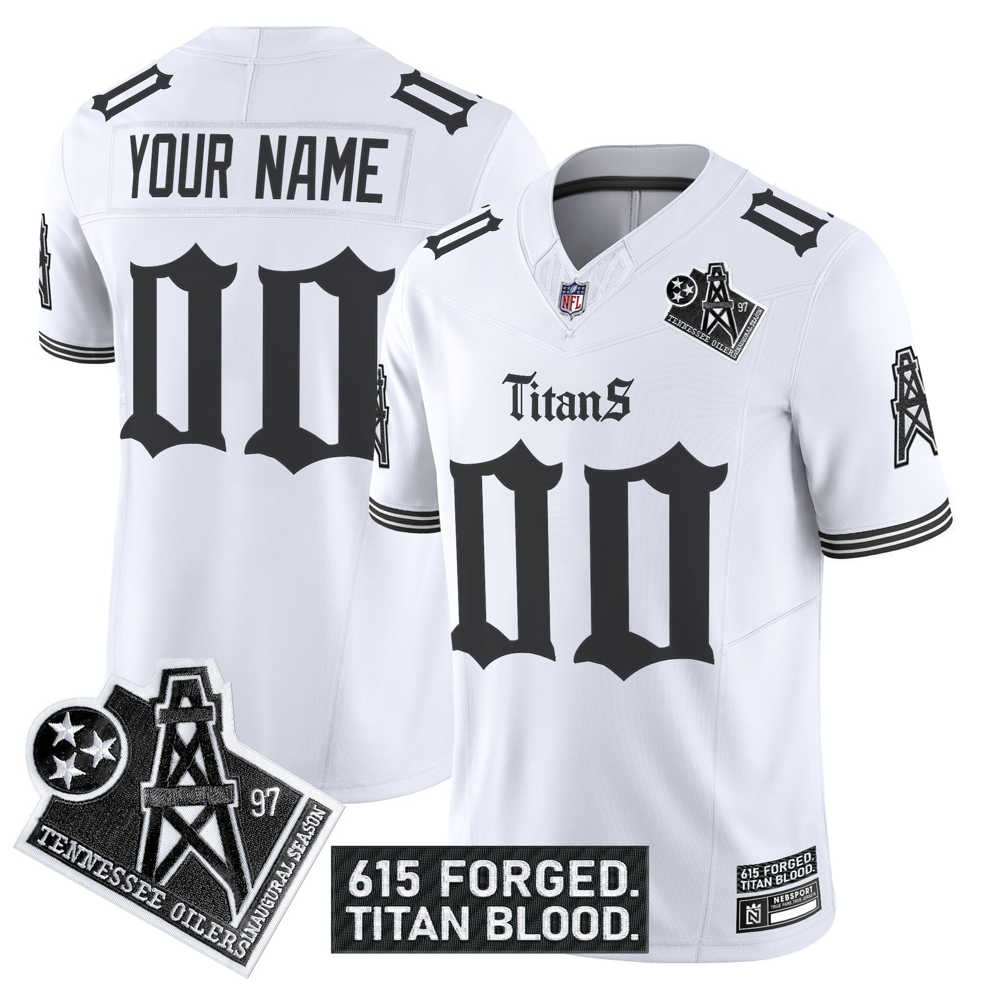 Tennessee Titans ‘Titan Gothic Shadows Drop’ Vapor Limited Custom Jersey – All Stitched