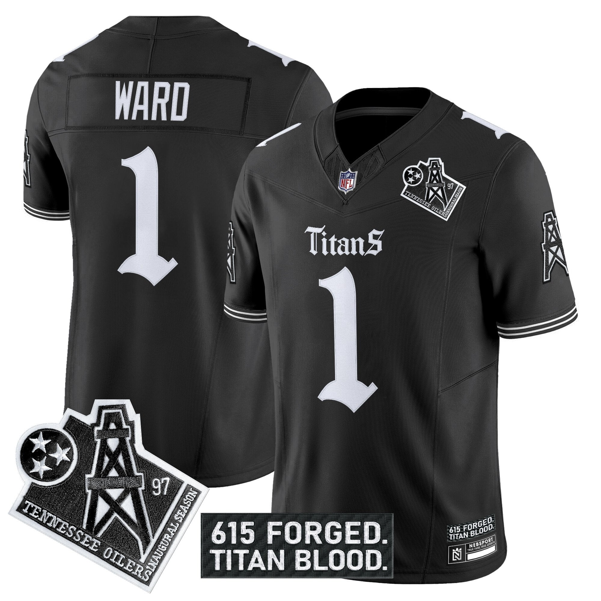 Men’s Tennessee Titans ‘Titan Gothic Shadows Drop’ Vapor Limited Jersey – All Stitched