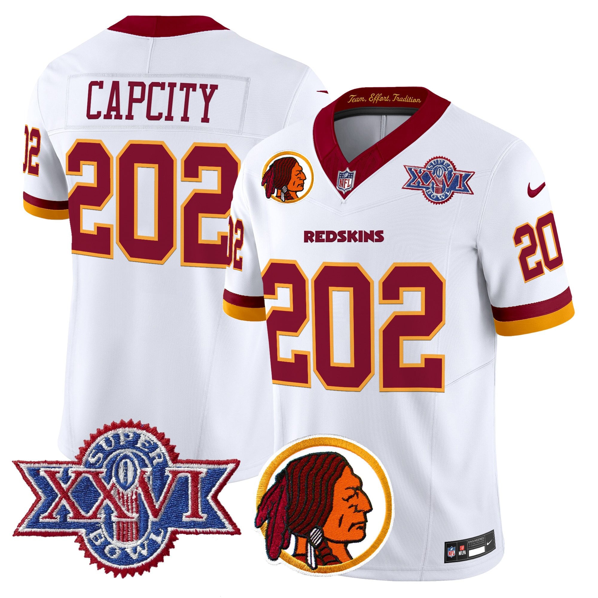 Men’s Washington Redskins Throwback 1992 Super Bowl XXVI Patch Vapor Limited Jersey V2 – All Stitched