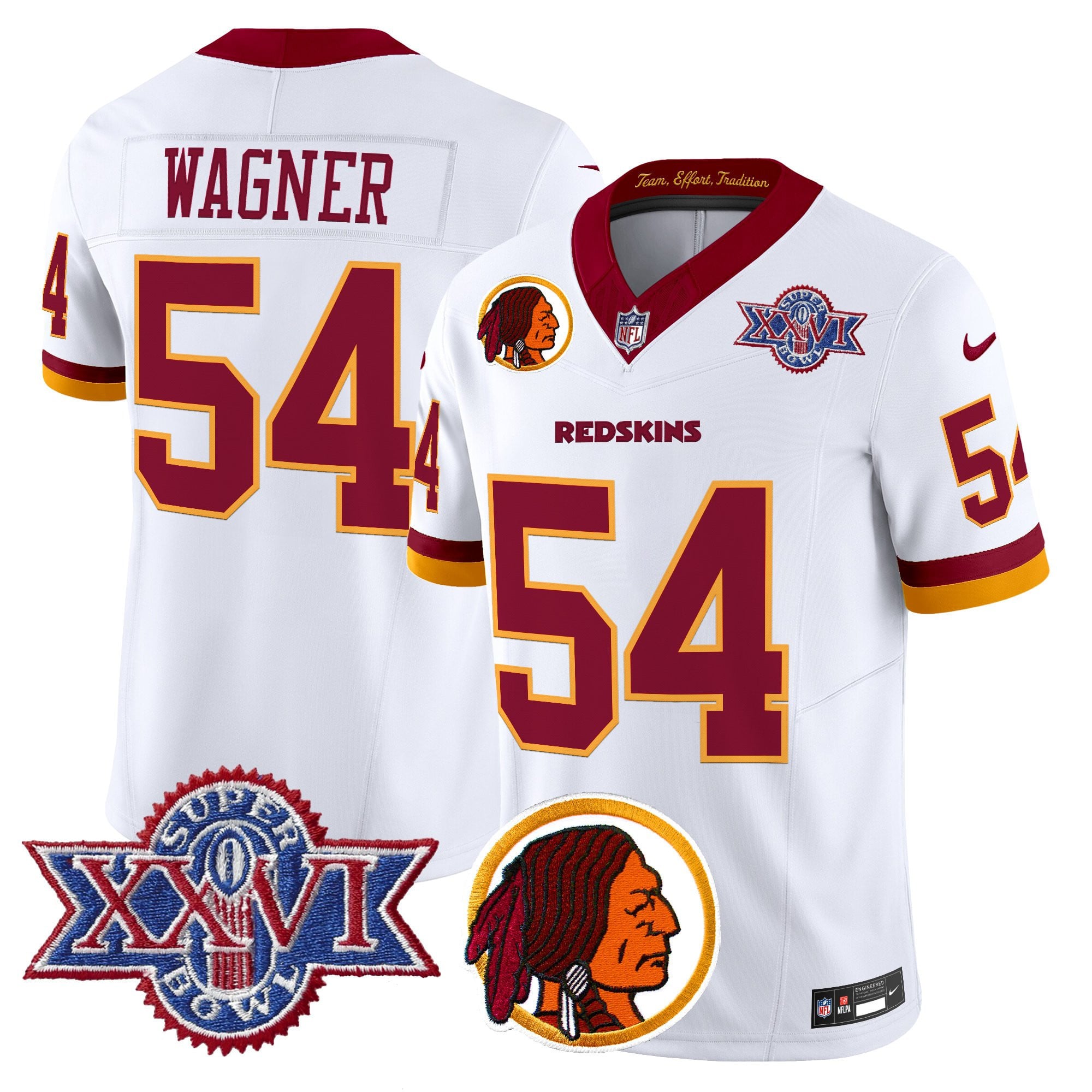 Men’s Washington Redskins Throwback 1992 Super Bowl XXVI Patch Vapor Limited Jersey V2 – All Stitched