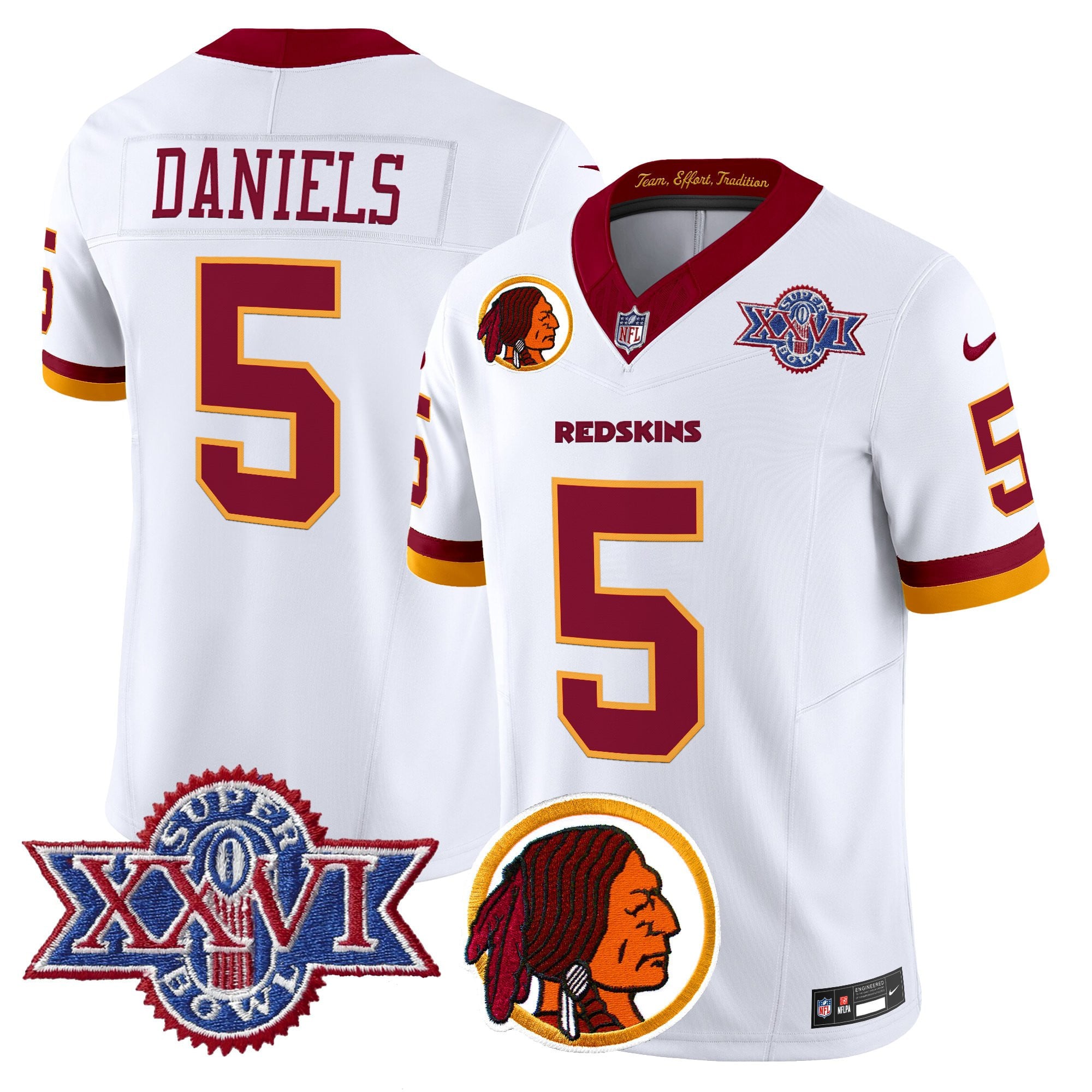 Men’s Washington Redskins Throwback 1992 Super Bowl XXVI Patch Vapor Limited Jersey V2 – All Stitched