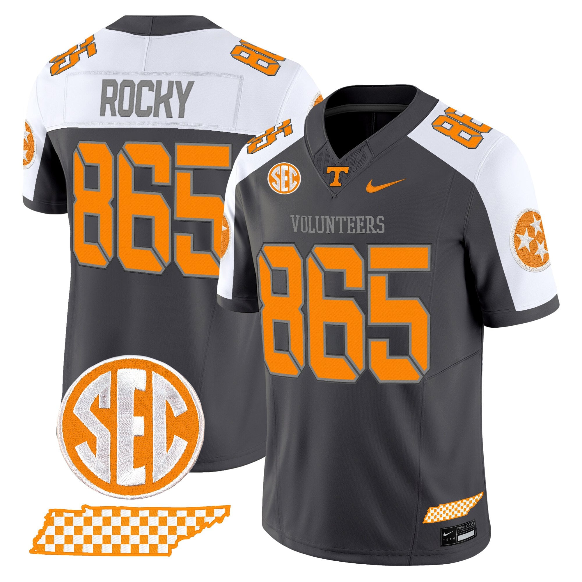 Men’s Tennessee Volunteers 2025 ‘Smokey Grey Series’ Vapor Limited Jersey V2 – All Stitched