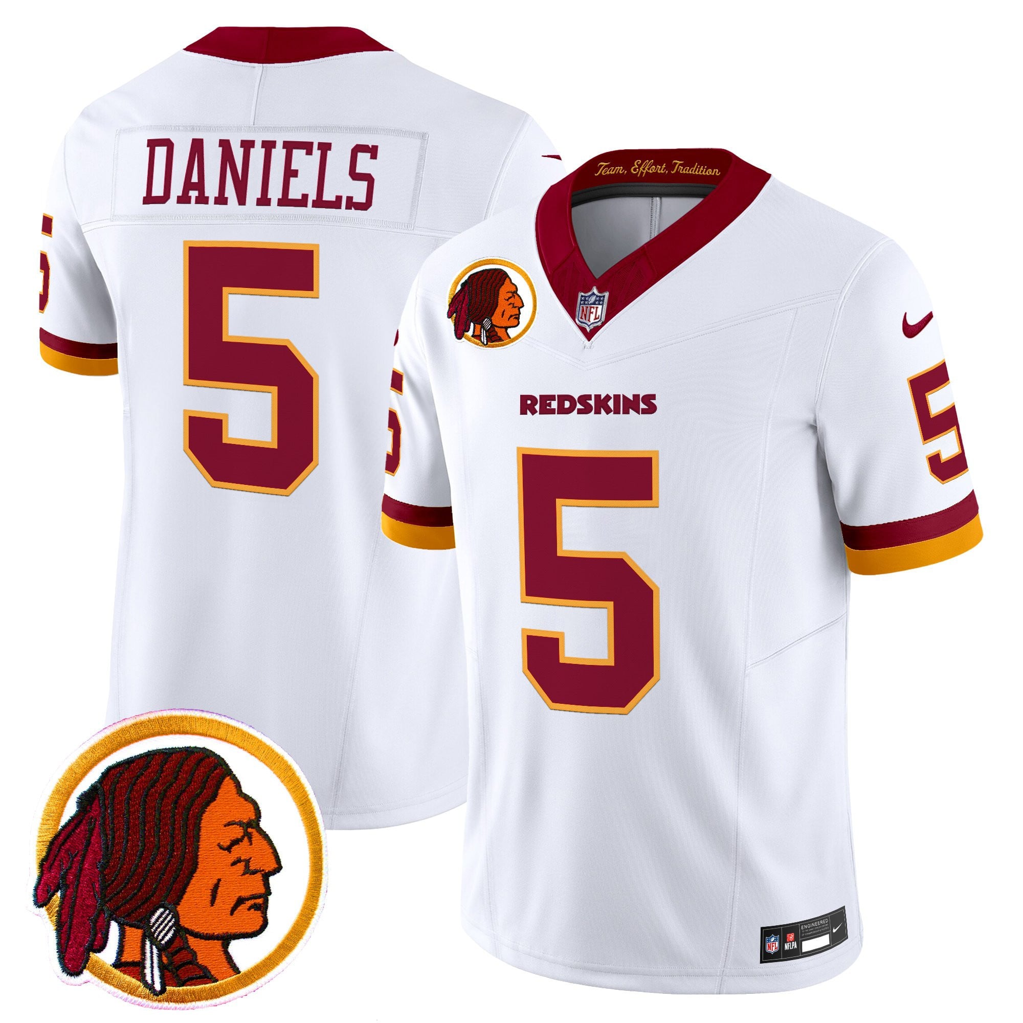 Men’s Washington Redskins Throwback Vapor Limited Jersey V2 – All Stitched