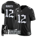 Men’s Alabama Crimson Tide ‘Gothic Bama Blood Edition’ Vapor Limited Jersey – All Stitched