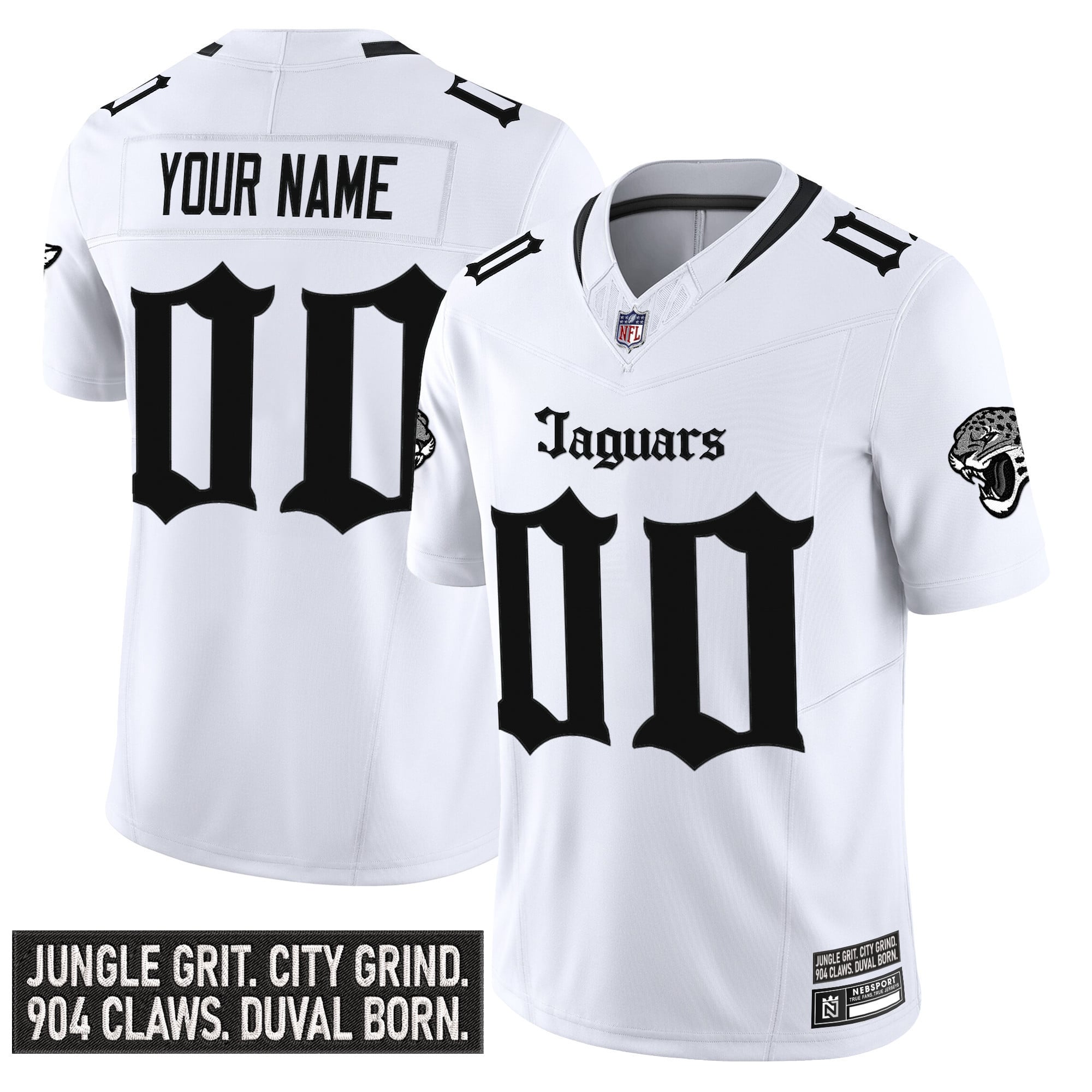 Jacksonville Jaguars ‘Gothic Duvall Shadows Edition’ Vapor Custom Jersey – All Stitched