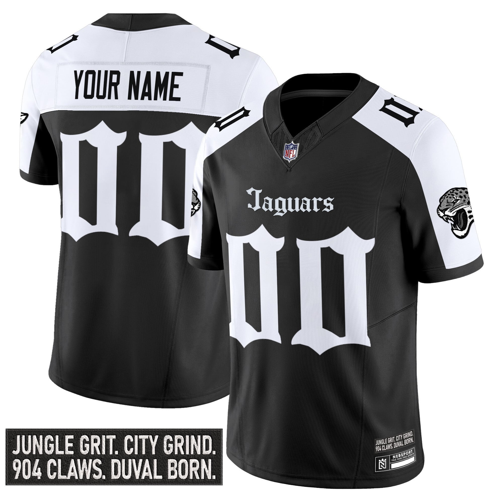 Jacksonville Jaguars ‘Gothic Duvall Shadows Edition’ Vapor Custom Jersey – All Stitched