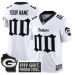Green Bay Packers ‘Gothic Frozen Tundra Edition’ Vapor Limited Custom Jersey – All Stitched