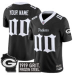 Green Bay Packers ‘Gothic Frozen Tundra Edition’ Vapor Limited Custom Jersey – All Stitched