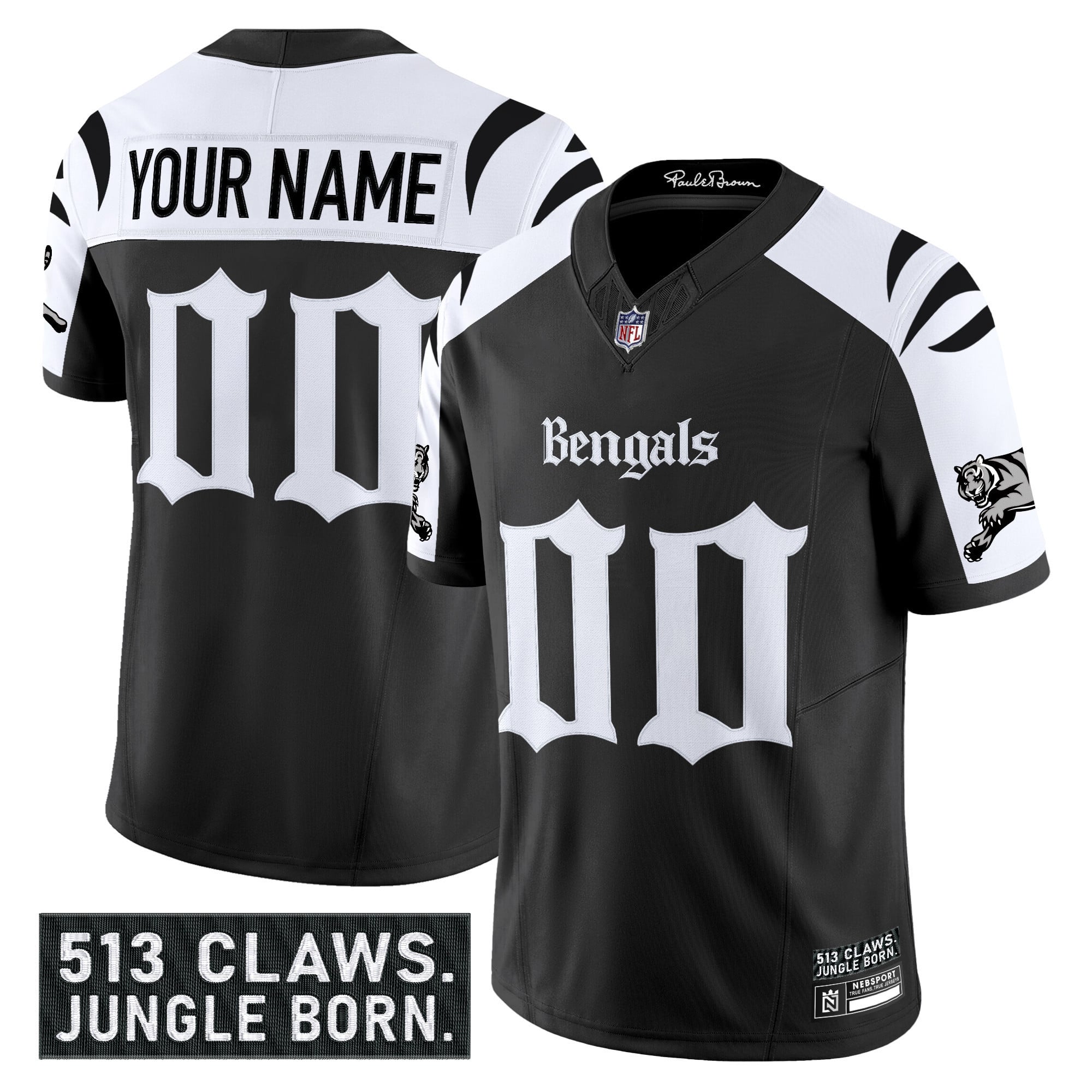 Cincinnati Bengals ‘Gothic Jungle Shadows Edition’ Vapor Limited Custom Jersey – All Stitched