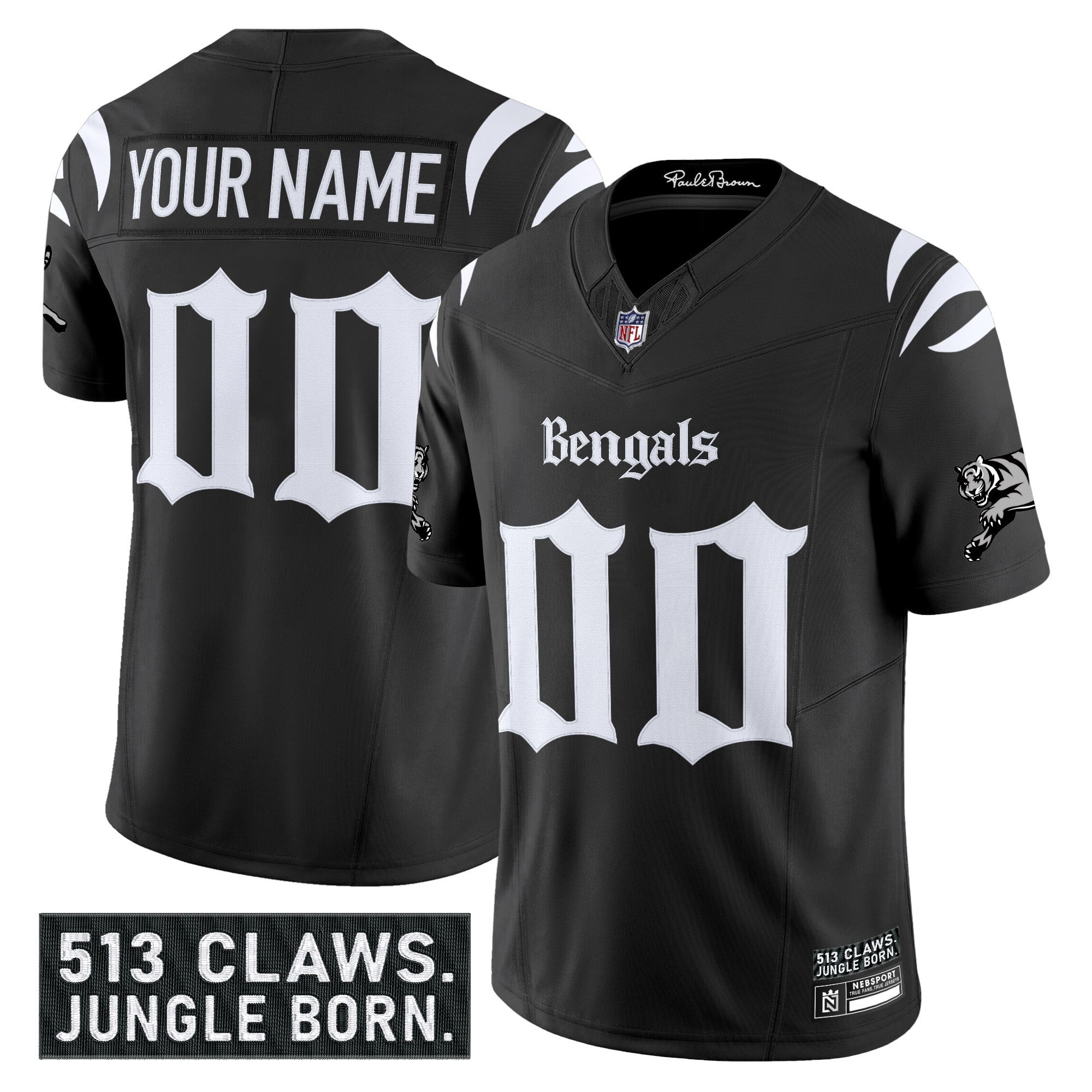Cincinnati Bengals ‘Gothic Jungle Shadows Edition’ Vapor Limited Custom Jersey – All Stitched