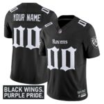 Baltimore Ravens ‘Gothic Nevermore Edition’ Vapor Limited Custom Jersey – All Stitched