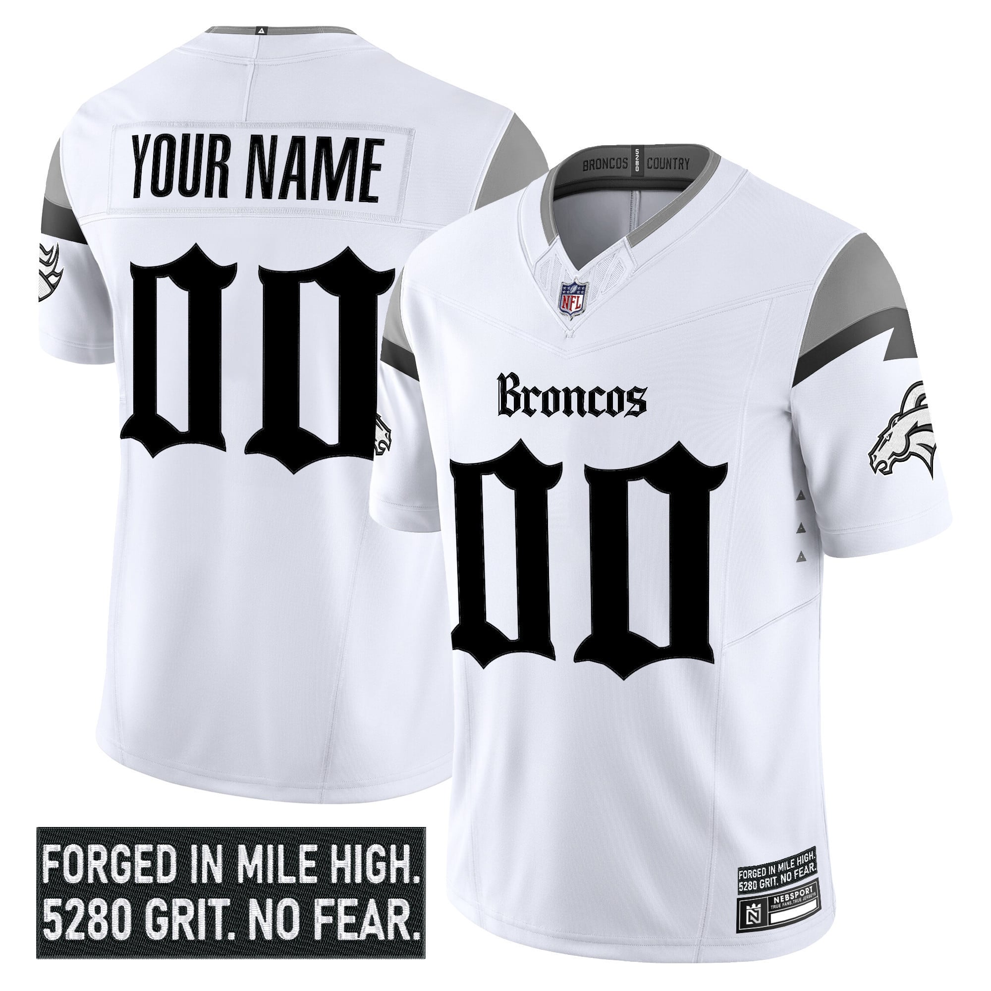 Denver Broncos ‘Gothic Mile High Shadows Edition’ Vapor Limited Custom Jersey – All Stitched