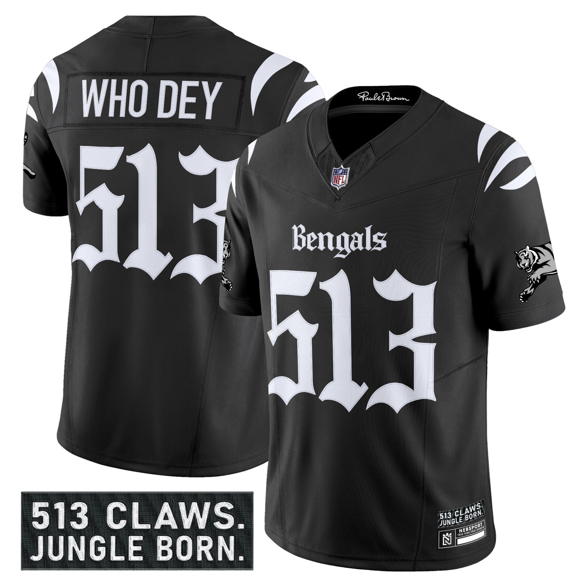 Men’s Cincinnati Bengals ‘Gothic Jungle Shadows Edition’ Vapor Limited Jersey – All Stitched