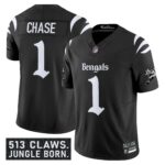 Men’s Cincinnati Bengals ‘Gothic Jungle Shadows Edition’ Vapor Limited Jersey – All Stitched